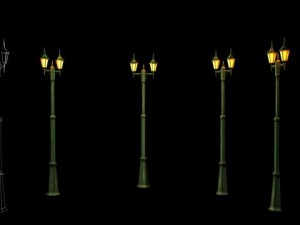 lamp post game object Modèle 3D