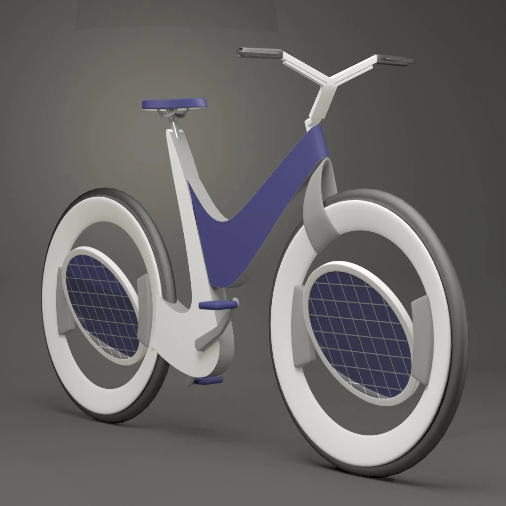 ele solar bike 3D Model .c4d .max .obj .3ds .fbx .stl .blend 