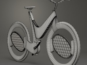 ele solar bike 3D 模型