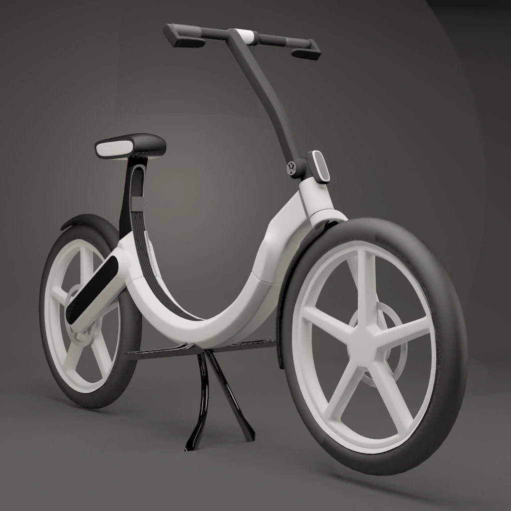 electric bike volkswagen 3D Model .c4d .max .obj .3ds .fbx .stl .blend 