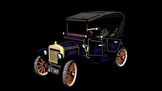 ford t 3Dモデル .c4d .max .obj .3ds .fbx .stl .blend 
