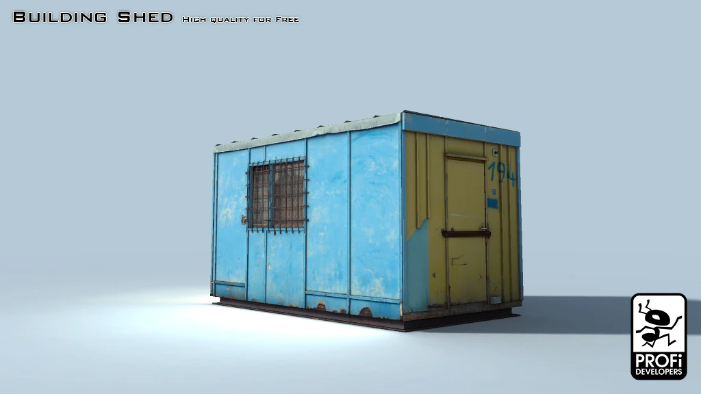 building shed 3D Model .c4d .max .obj .3ds .fbx .stl .blend 