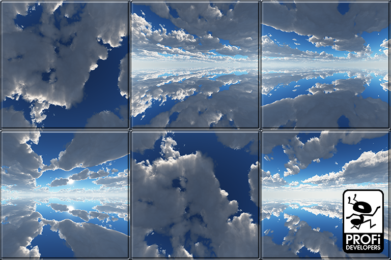 cloudy summer day skybox CG Текстуры in Небо 360 3DExport