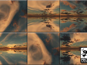 cool cloud sunset skybox CG Textures