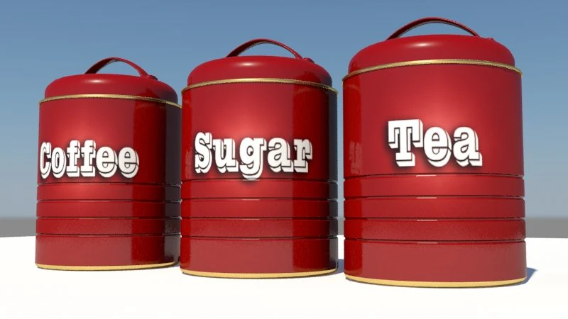 coffee containers 3D Model .c4d .max .obj .3ds .fbx .stl .blend 