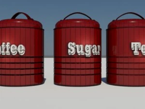 coffee containers 3D Model