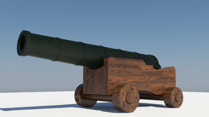 cannon 3D Model .c4d .max .obj .3ds .fbx .stl .blend 
