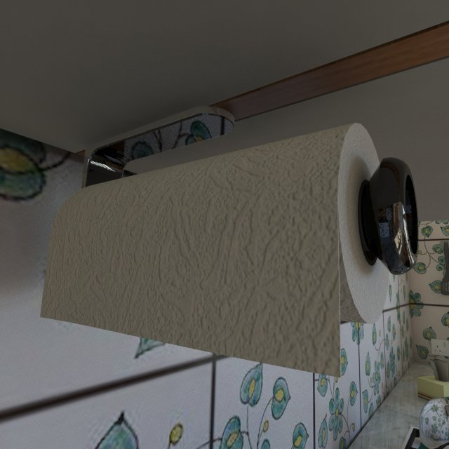 paper towel holder 3D Model .c4d .max .obj .3ds .fbx .stl .blend 