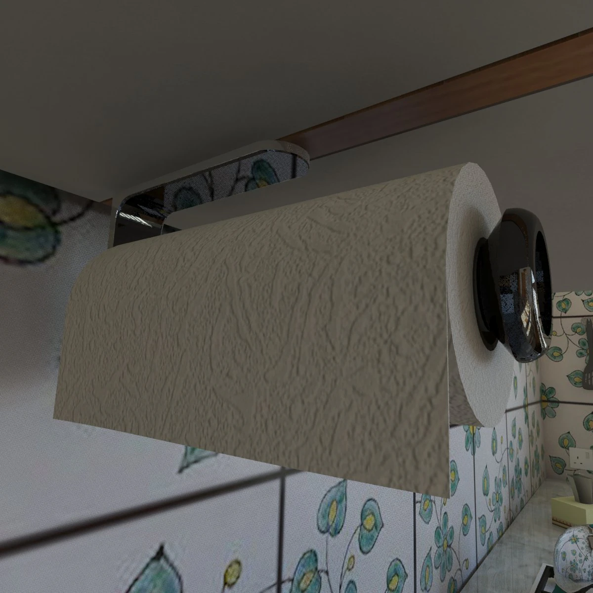 paper towel holder 3D Model .c4d .max .obj .3ds .fbx .stl .blend 