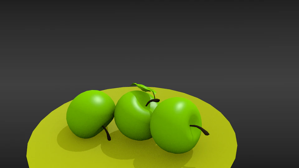 3 apples 3D Model .c4d .max .obj .3ds .fbx .stl .blend 