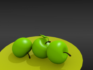 3 apples Model 3D