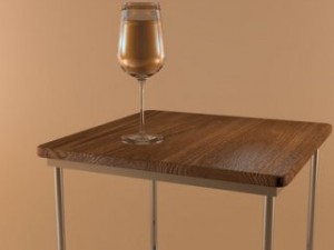 table  glass Model 3D