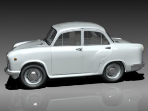 ambassador car 3D मॉडल