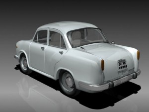 ambassador car 3D मॉडल