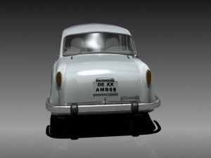 ambassador car 3D मॉडल