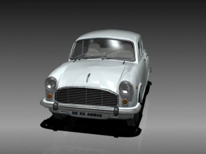 ambassador car 3D मॉडल
