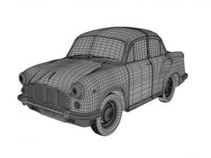 ambassador car 3D मॉडल