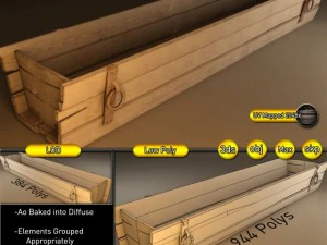 木製の馬小屋 3Dモデル