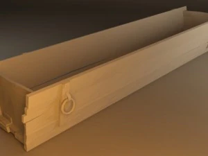wooden horse trough 3D Model