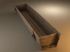 wooden horse trough 3D Model