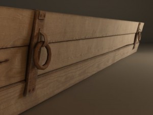 wooden horse trough 3D Модель