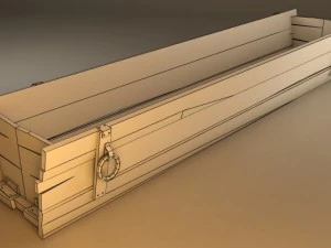 wooden horse trough 3D Model