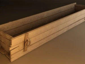 wooden horse trough 3D Model