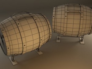 wooden barrel 3D Model