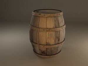wooden barrel 3D Model
