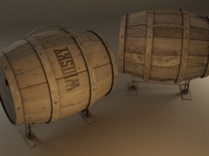 wooden barrel 3D Model