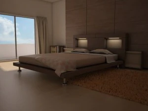 modern bedroom set 1 3D Model