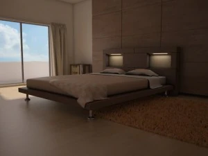 modern bedroom set 1 3D Model