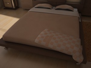 modern bedroom set 1 3D 模型