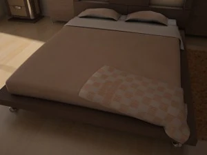 modern bedroom set 1 3D Model