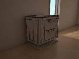 modern bedroom set 1 3D 模型