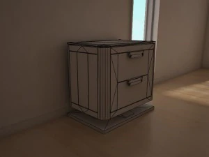 modern bedroom set 1 3D Model