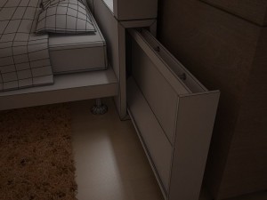 modern bedroom set 1 3D 模型