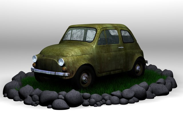fiat500 3D Model .c4d .max .obj .3ds .fbx .stl .blend 