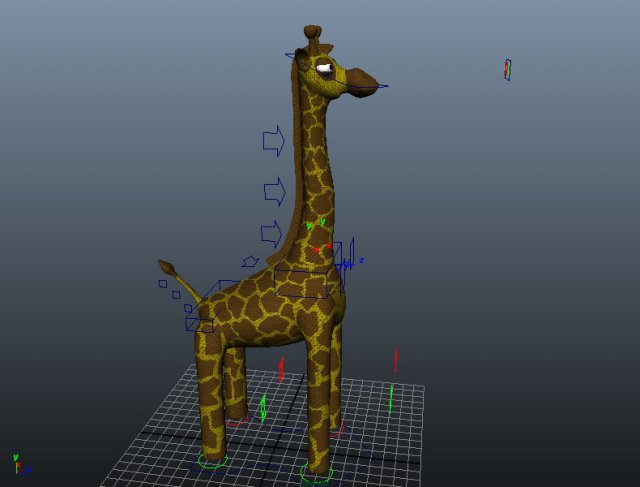 giraffe 3D Model .c4d .max .obj .3ds .fbx .stl .blend 