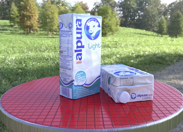 milk box caja de leche alpura 3D Model .c4d .max .obj .3ds .fbx .stl .blend 