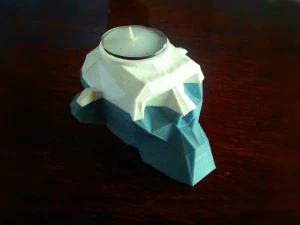 cr&acirc;nio de macaco low poly Modelo de Impressão 3D