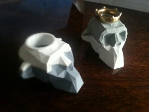 cr&acirc;nio de macaco low poly Modelo de Impressão 3D