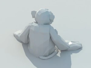 singe low poly Modèles 3D en vedette