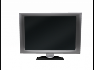 tv 001 low polygon 3D Model