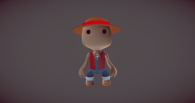 luffy little big planet Modelo 3D .c4d .max .obj .3ds .fbx .stl .blend 
