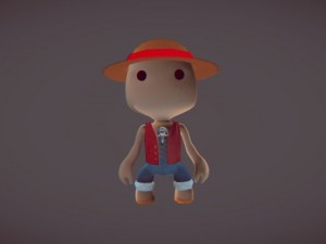 luffy little big planet Model 3D