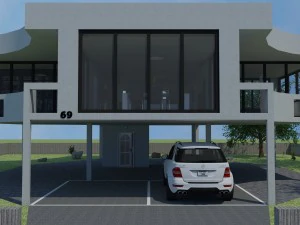 vila na praia palm bay Modelo 3D