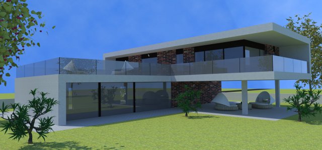 private residence 3D मॉडल .c4d .max .obj .3ds .fbx .stl .blend 