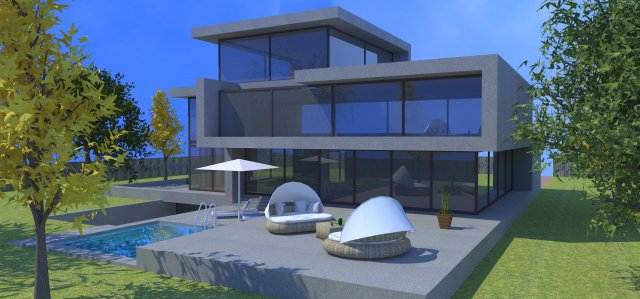 siesta key villa 3D 모델 .c4d .max .obj .3ds .fbx .stl .blend 