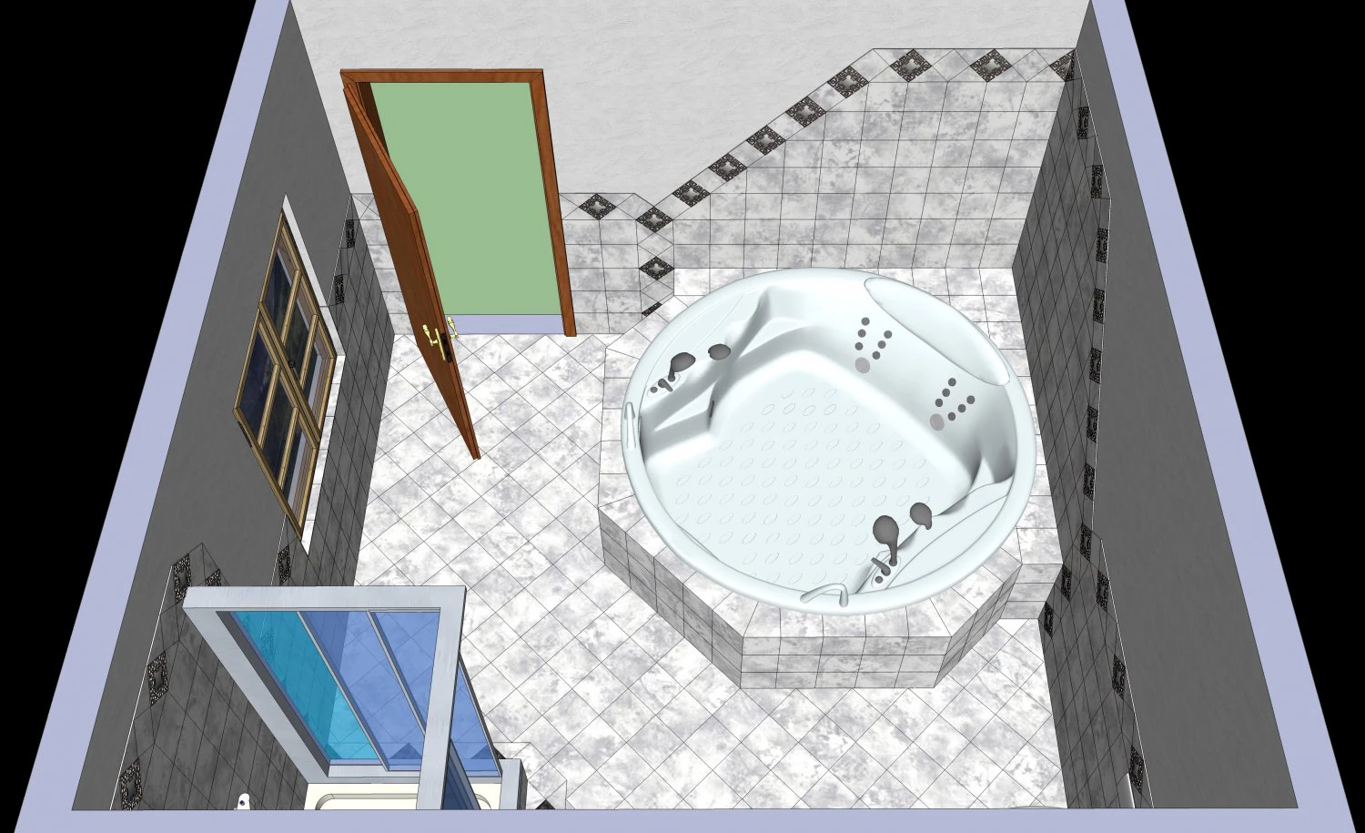 luxury bathroom 3D Model .c4d .max .obj .3ds .fbx .stl .blend 